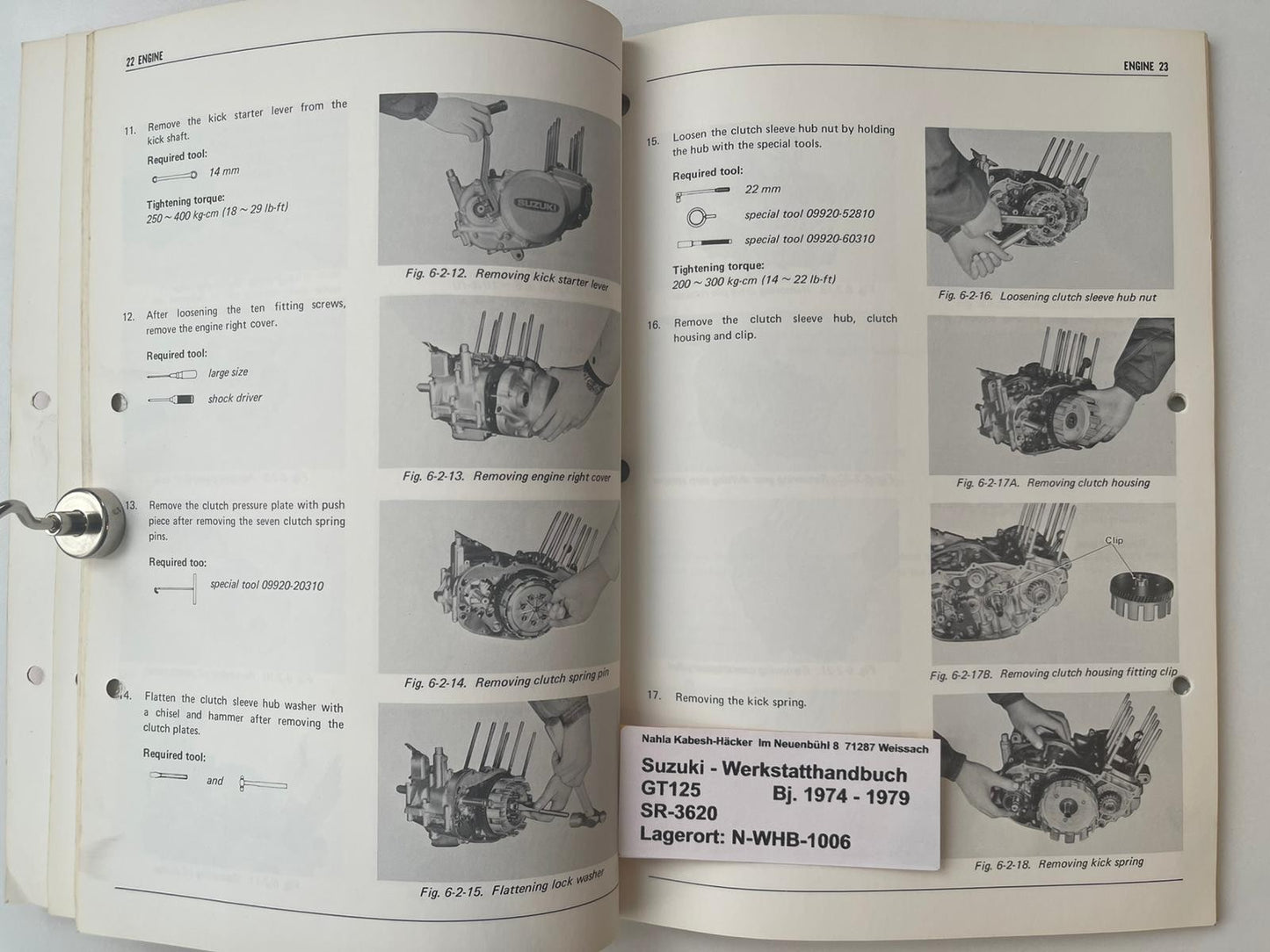 Werkstatthandbuch Suzuki GT125 GT 125 Bj. 1974 - 1979