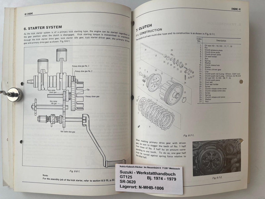 Werkstatthandbuch Suzuki GT125 GT 125 Bj. 1974 - 1979