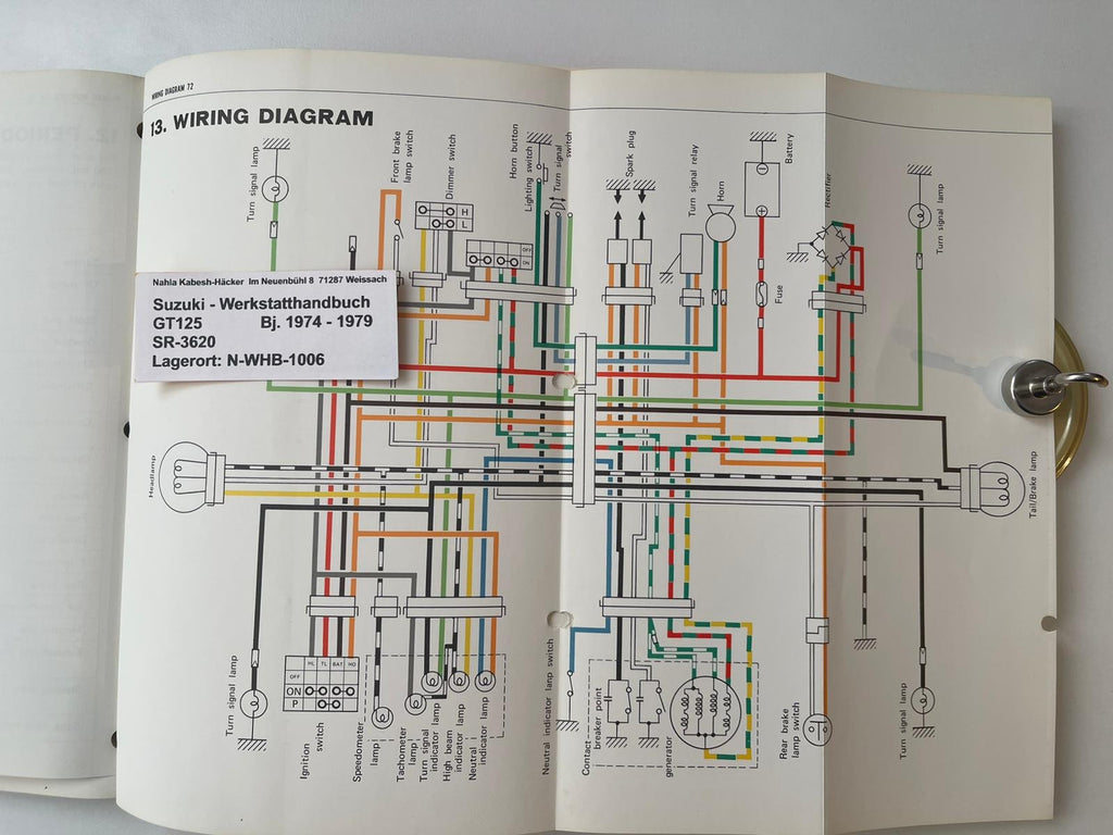 Werkstatthandbuch Suzuki GT125 GT 125 Bj. 1974 - 1979