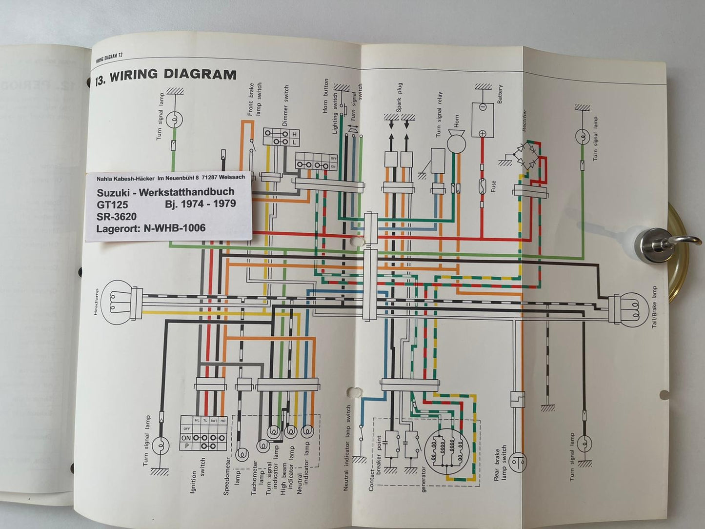 Werkstatthandbuch Suzuki GT125 GT 125 Bj. 1974 - 1979