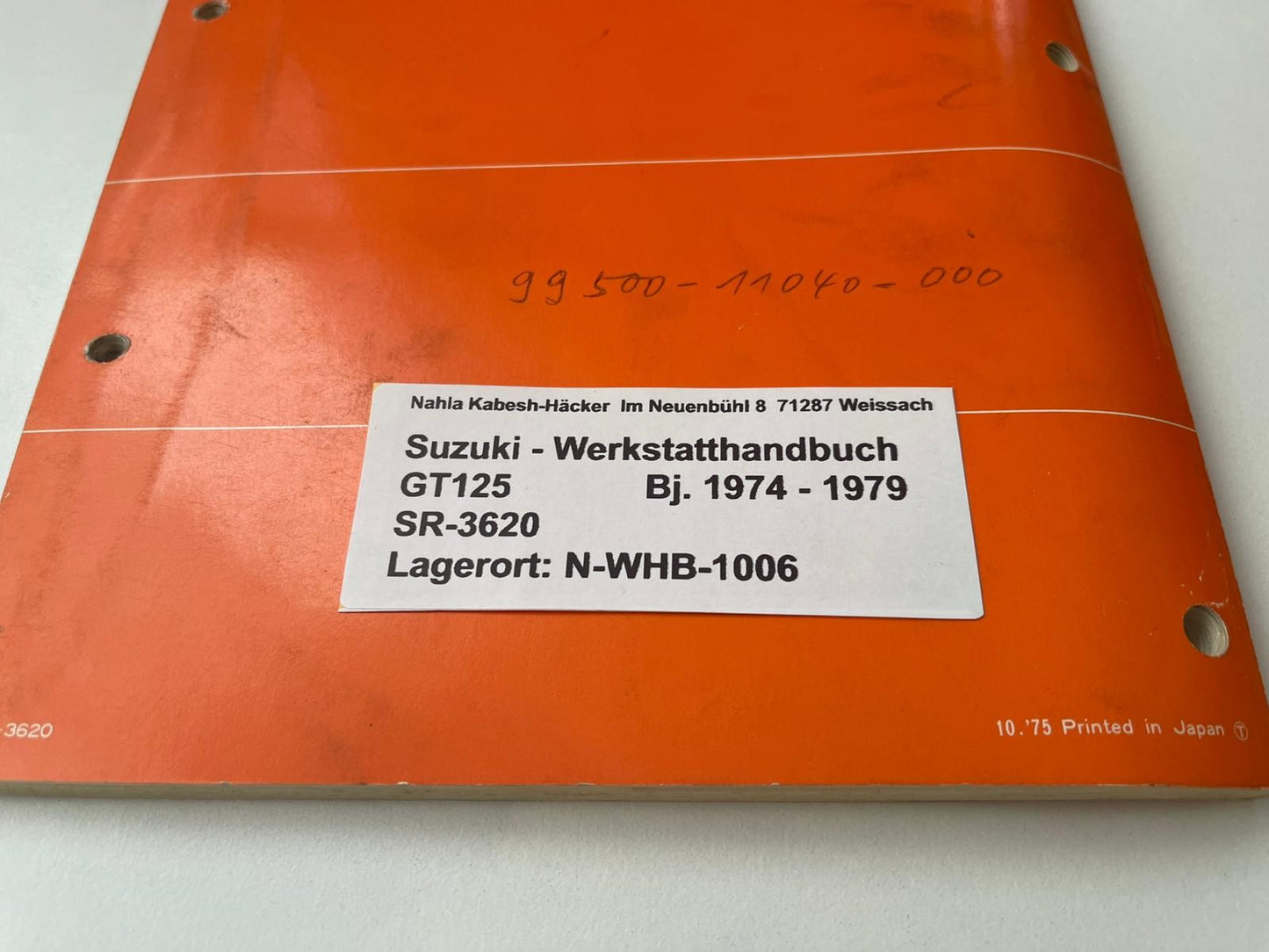 Werkstatthandbuch Suzuki GT125 GT 125 Bj. 1974 - 1979