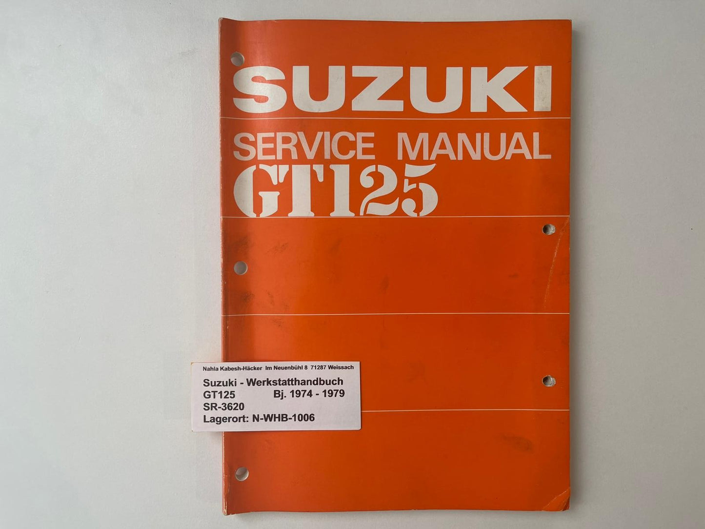 Werkstatthandbuch Suzuki GT125 GT 125 Bj. 1974 - 1979