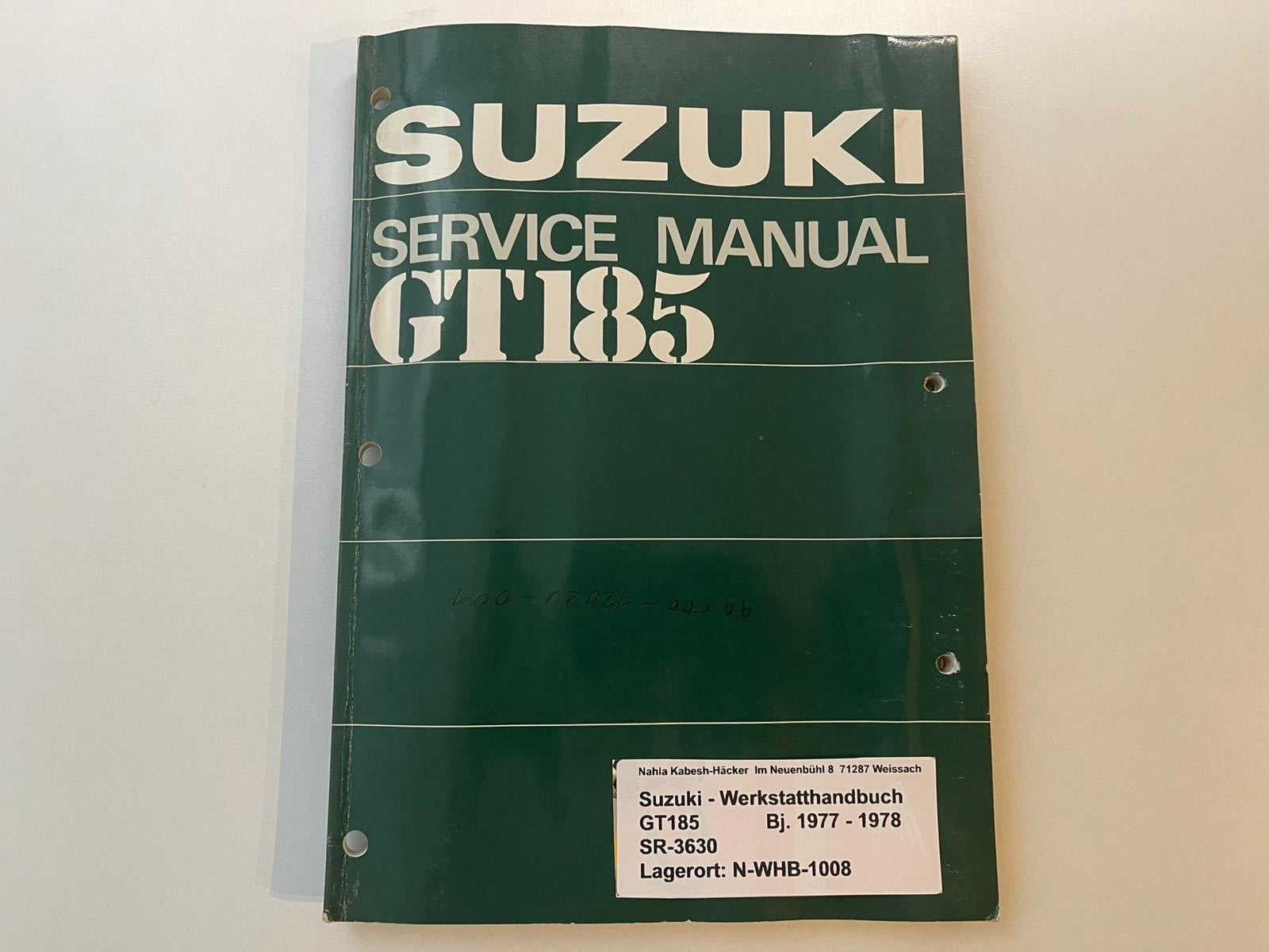 Werkstatthandbuch Suzuki GT185 GT 185  Bj. 1977 - 1978
