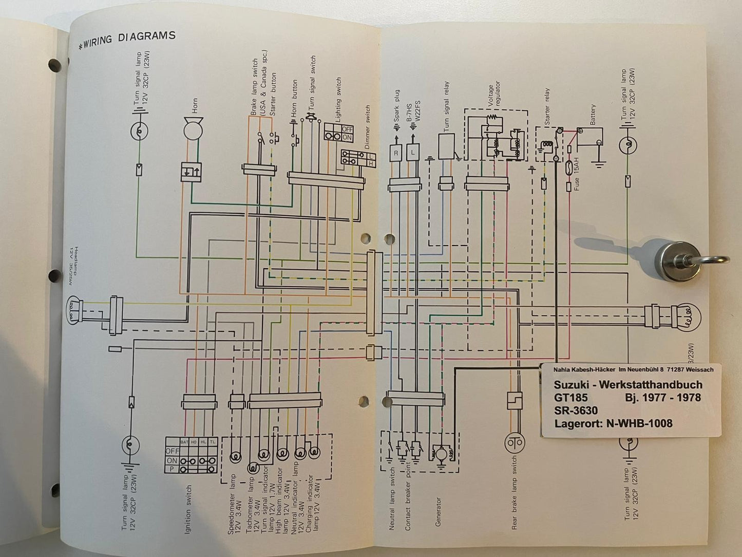 Werkstatthandbuch Suzuki GT185 GT 185  Bj. 1977 - 1978