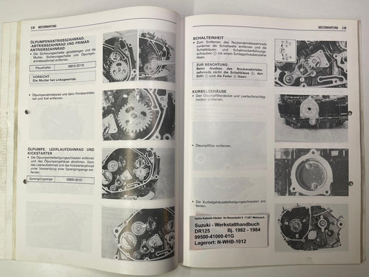 Werkstatthandbuch Suzuki DR125 DR 125  Bj. 1982 - 1984