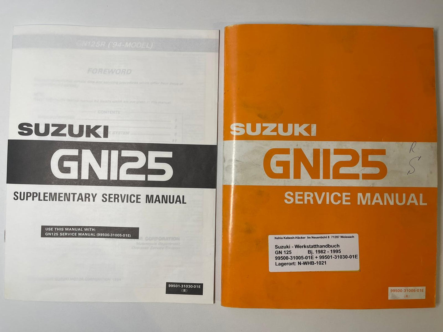Werkstatthandbuch Suzuki GN125 GN 125 Bj. 1982 - 1994