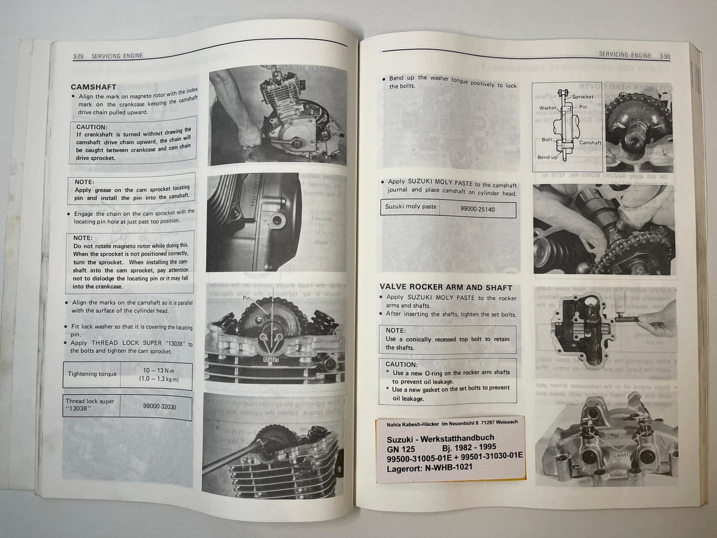 Werkstatthandbuch Suzuki GN125 GN 125 Bj. 1982 - 1994