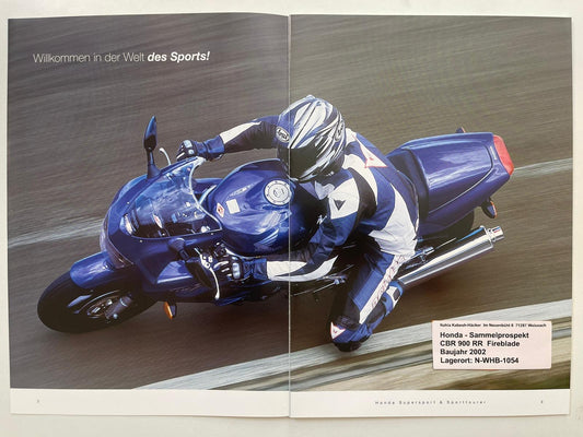 Sammel Prospekt Honda VTR1000F Fire Storm Bj. 2002 + Aufkleber