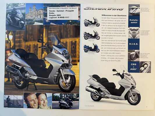 Sammel Prospekt Honda SCV100 SCV 100 Lead Bj. 2003 + Aufkleber