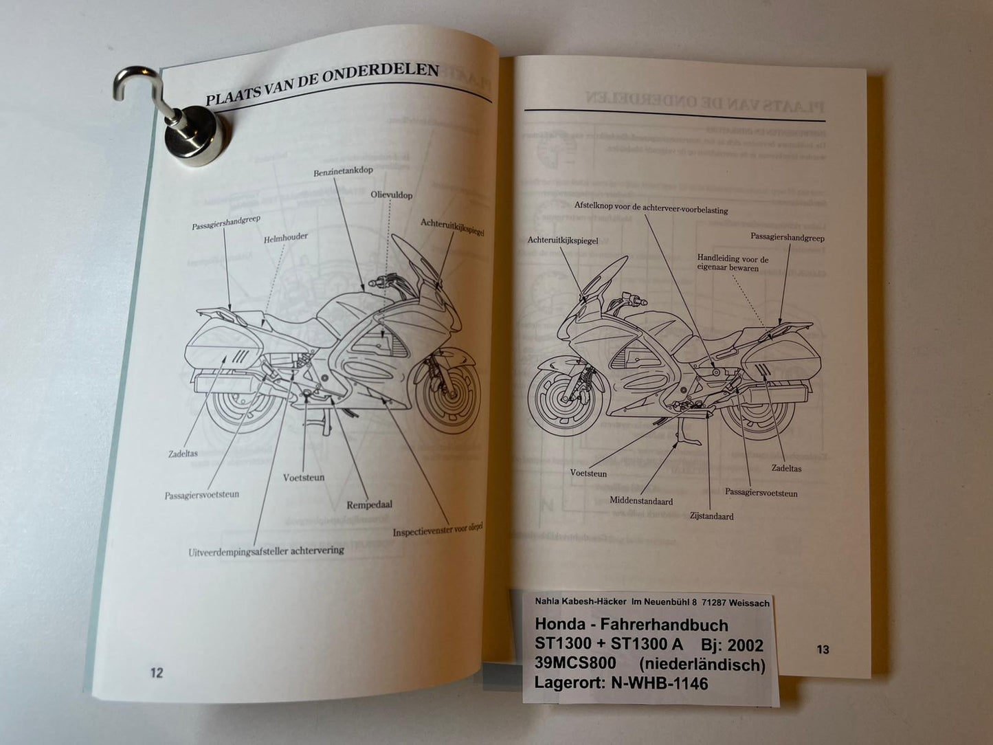 Fahrerhandbuch Honda ST1300 A Bj. 2002 Betriebanleitung 39MC8800