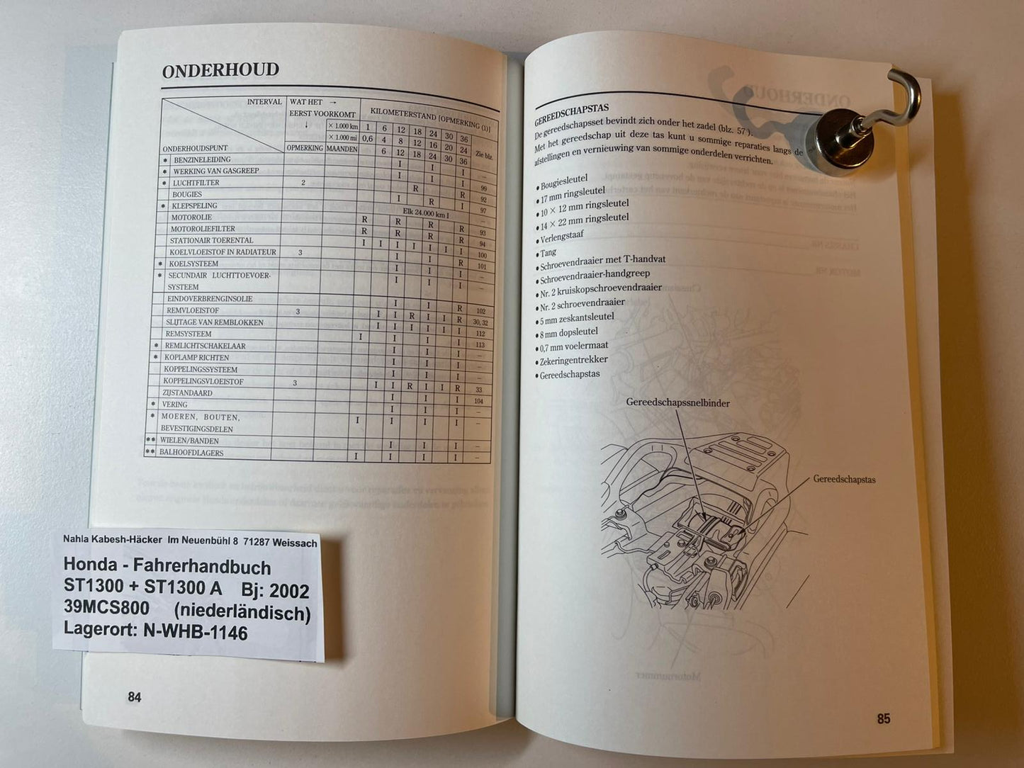 Fahrerhandbuch Honda ST1300 A Bj. 2002 Betriebanleitung 39MC8800