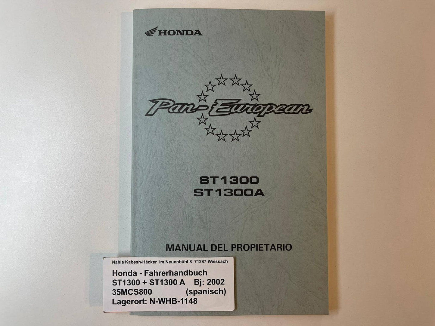 Fahrerhandbuch Honda ST1300 A Bj. 2002 Betriebanleitung 35MCS800