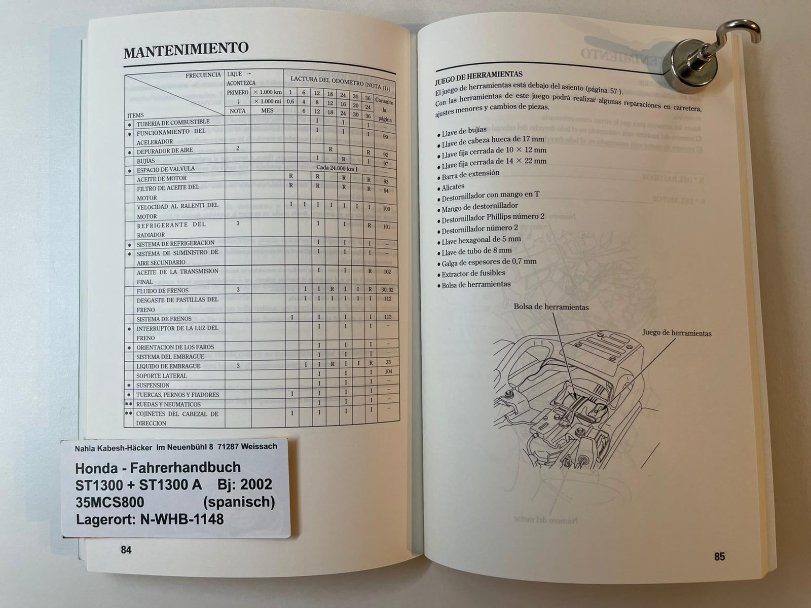Fahrerhandbuch Honda ST1300 A Bj. 2002 Betriebanleitung 35MCS800