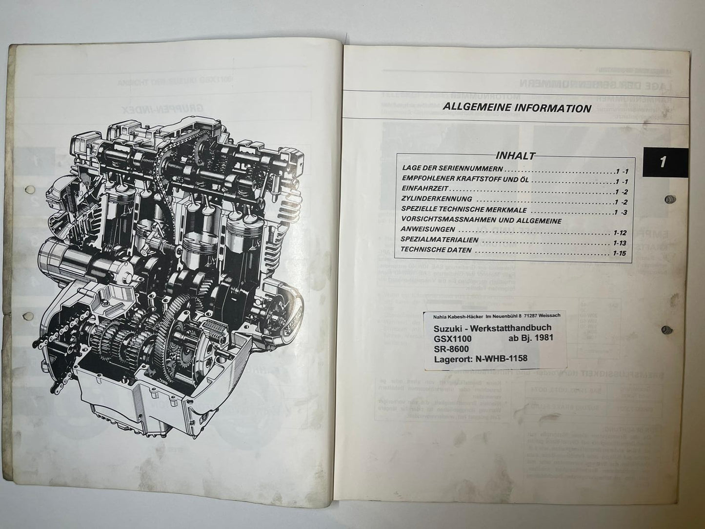 Werkstatthandbuch Suzuki GSX1100E GSX 1100 E Bj. ab 1981 -