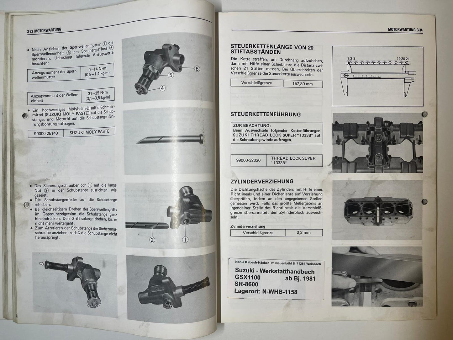 Werkstatthandbuch Suzuki GSX1100E GSX 1100 E Bj. ab 1981 -