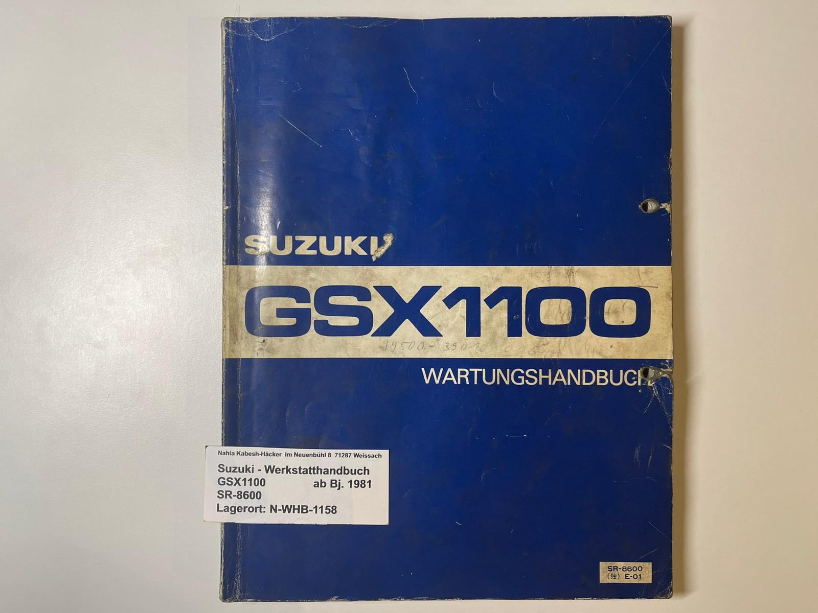 Werkstatthandbuch Suzuki GSX1100E GSX 1100 E Bj. ab 1981 -