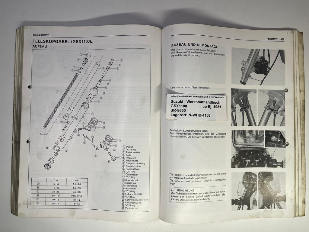 Werkstatthandbuch Suzuki GSX1100E GSX 1100 E Bj. ab 1981 -