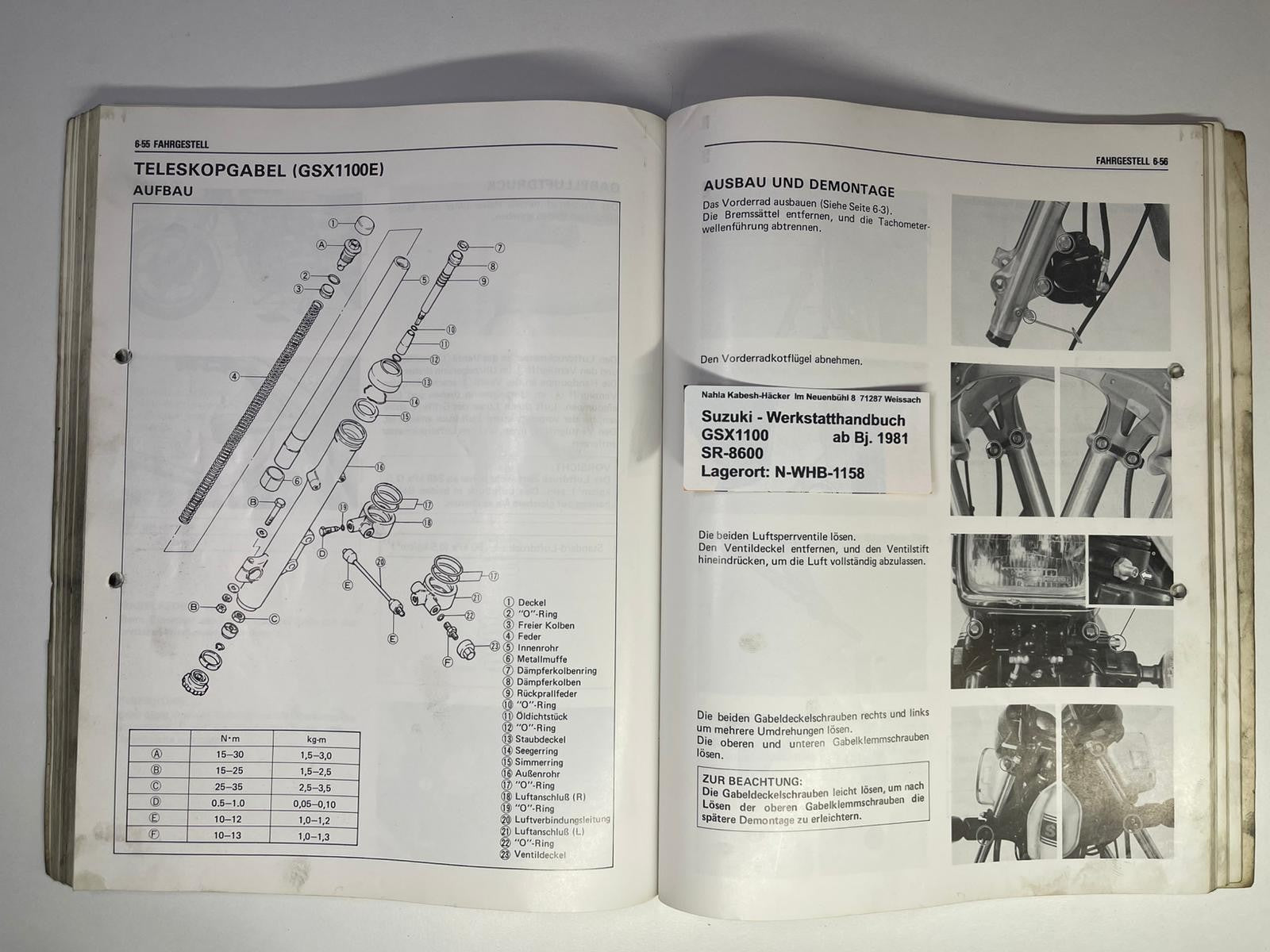 Werkstatthandbuch Suzuki GSX1100E GSX 1100 E Bj. ab 1981 -