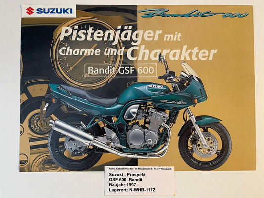 Prospekt Suzuki GSF600F GSF 600 F Bandit Bj. 1997