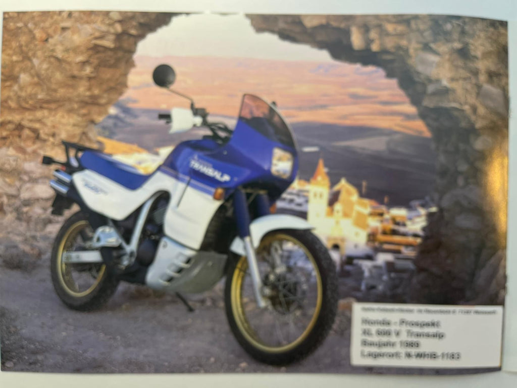 Prospekt Honda XL600V Transalp Bj. 1989 + Aufkleber