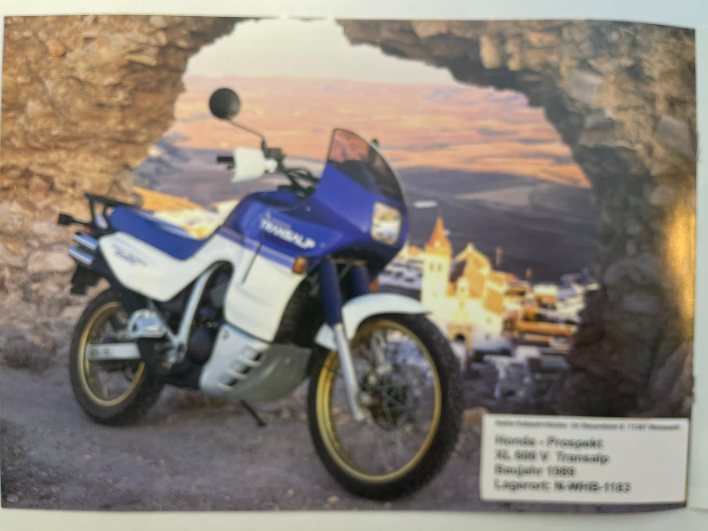 Prospekt Honda XL600V Transalp Bj. 1989 + Aufkleber