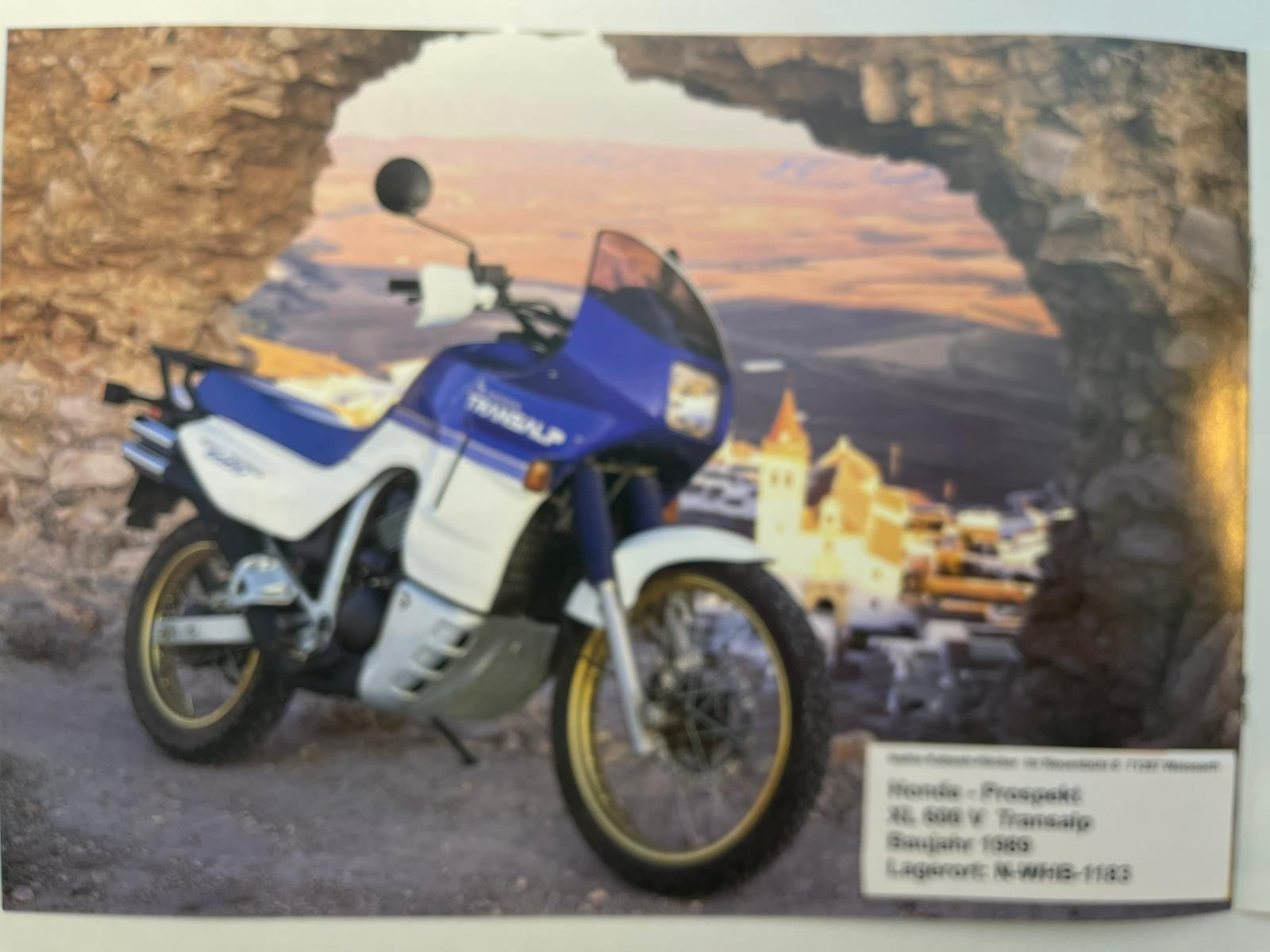 Prospekt Honda XL600V Transalp Bj. 1989 + Aufkleber