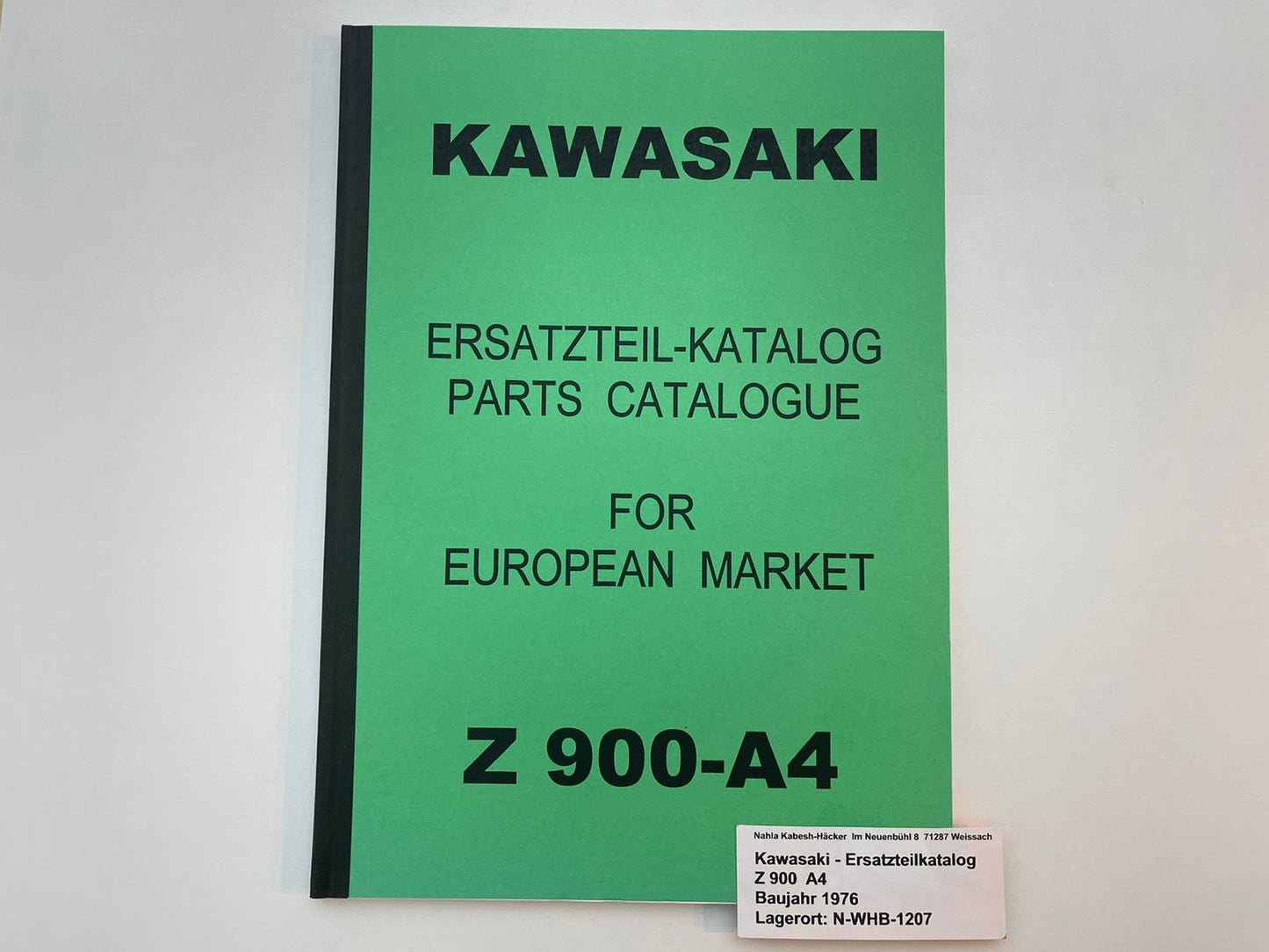 Ersatzteilkatalog Z900 Z 900 Z1F A4 Bj. 1976 Kawasaki