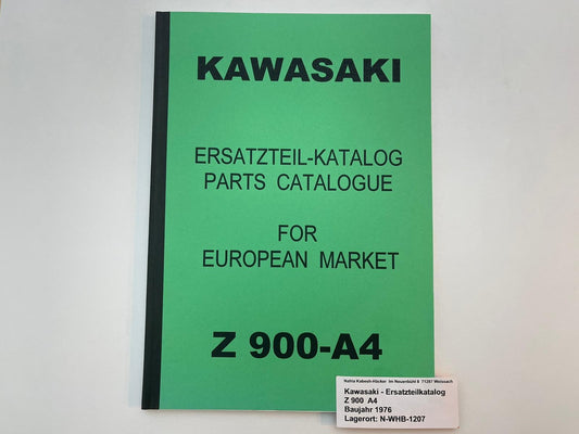Ersatzteilkatalog Z900 Z 900 Z1F A4 Bj. 1976 Kawasaki