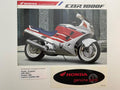 Prospekt Honda CBR1000F Bj. 1990 + Aufkleber