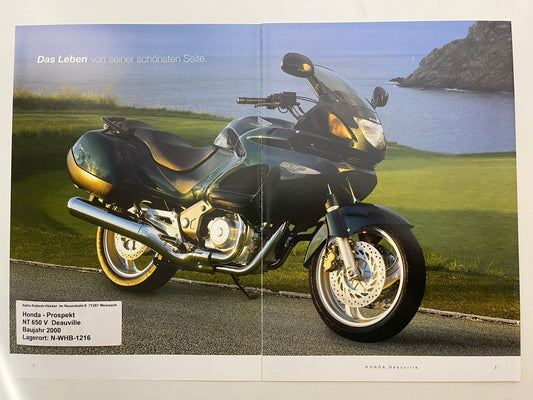 Prospekt Honda NT650V Deauville Bj. 2001 + Aufkleber