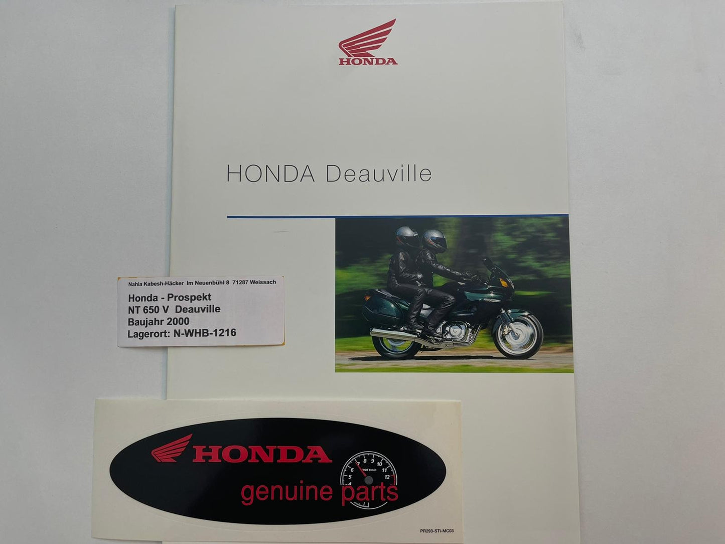 Prospekt Honda NT650V Deauville Bj. 2001 + Aufkleber