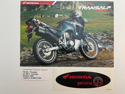 Prospekt Honda XL600V Transalp Bj. 1999 + Aufkleber