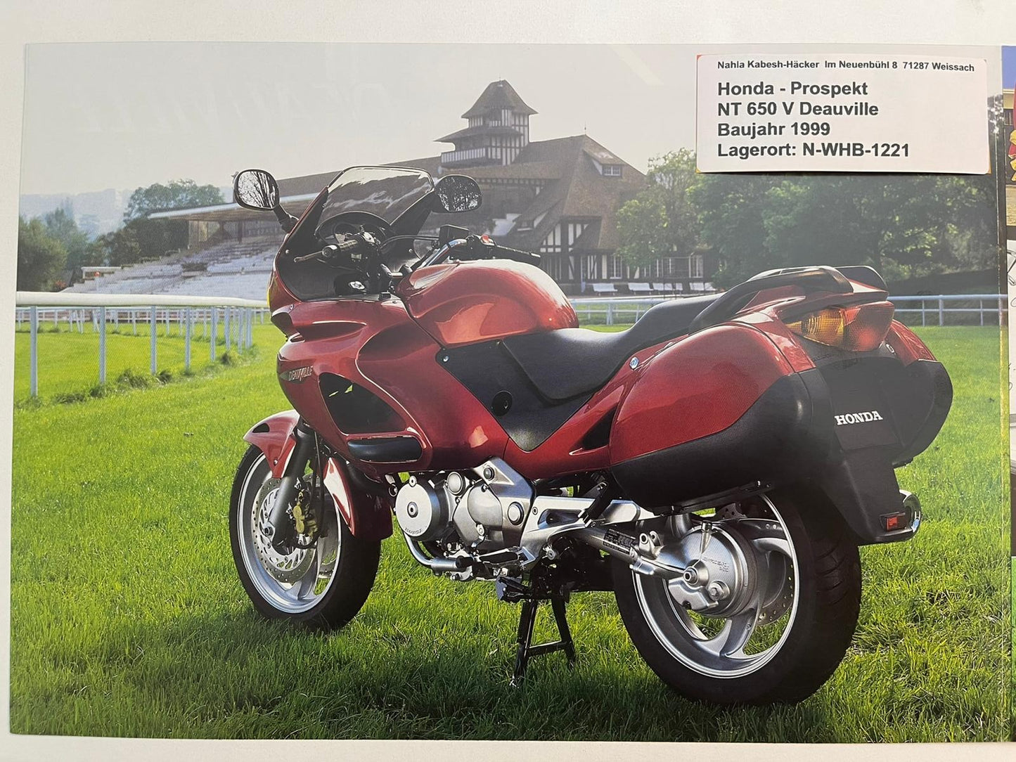 Prospekt Honda NT650V Deauville Bj. 1999 + Aufkleber