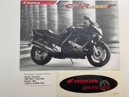 Prospekt Honda CBR1000F Dual CBS Bj. 1999 + Aufkleber