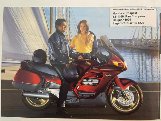 Prospekt Honda ST1100 ST 1100 A Pan European Bj. 1999 + Aufkleber