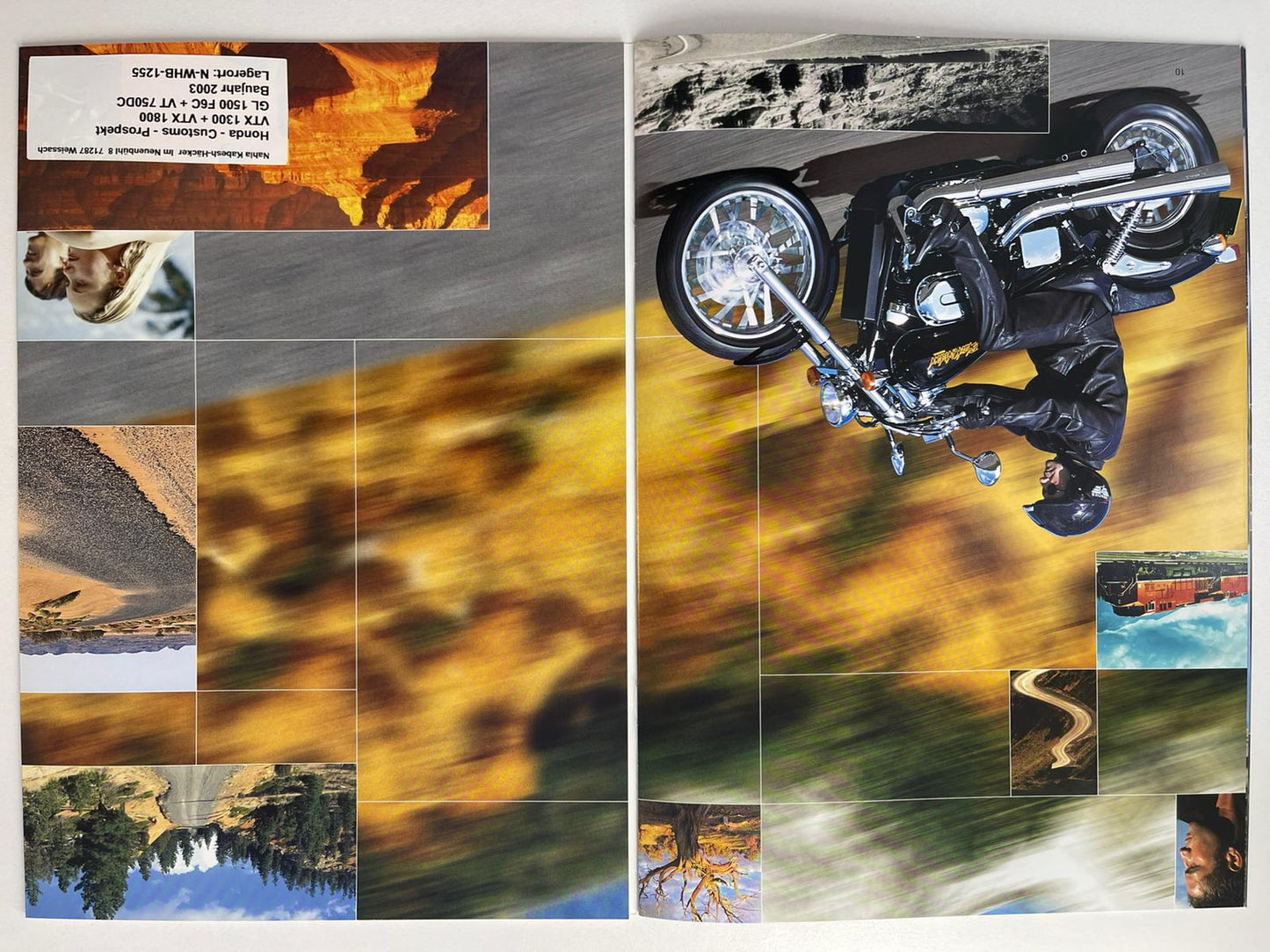 Prospekt Honda GL1500C Valkyrie F6C Gl 1500 C Baujahr 2003 + Aufkleber