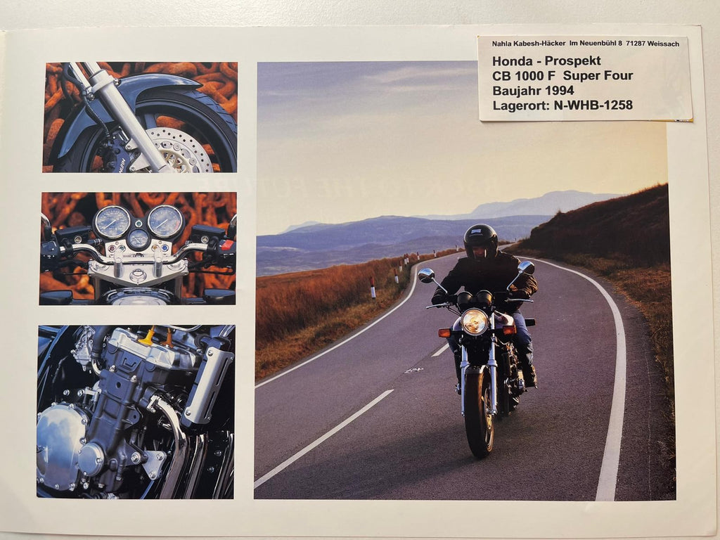 Prospekt Honda CB1000F CB 1000 F Super Four Baujahr 1994 + Aufkleber