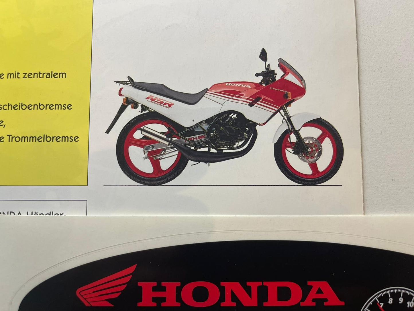 Prospekt Honda NSR50 NSR 50 ST50 ST 50 Dax Baujahr 1992 + Aufkleber