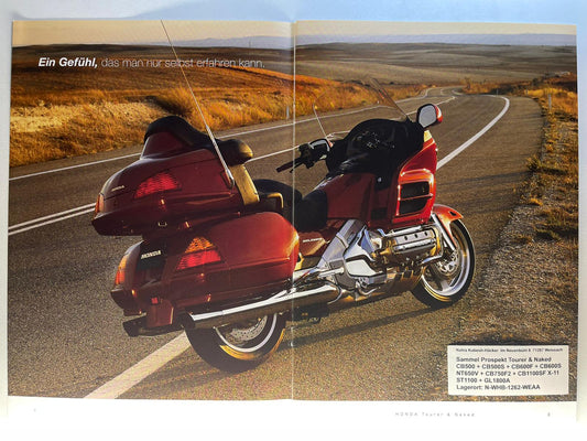 Sammel Prospekt Honda GL1800 A Goldwing Bj. 2001 + Aufkleber
