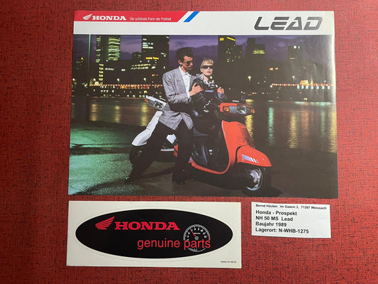 Prospekt Honda NH50MS - NH50 MS Lead - Bj. 1989 + Aufkleber