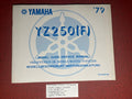 Wartungsanleitung Yamaha YZ250 YZ 250  Bj. 1979 Moto Cross