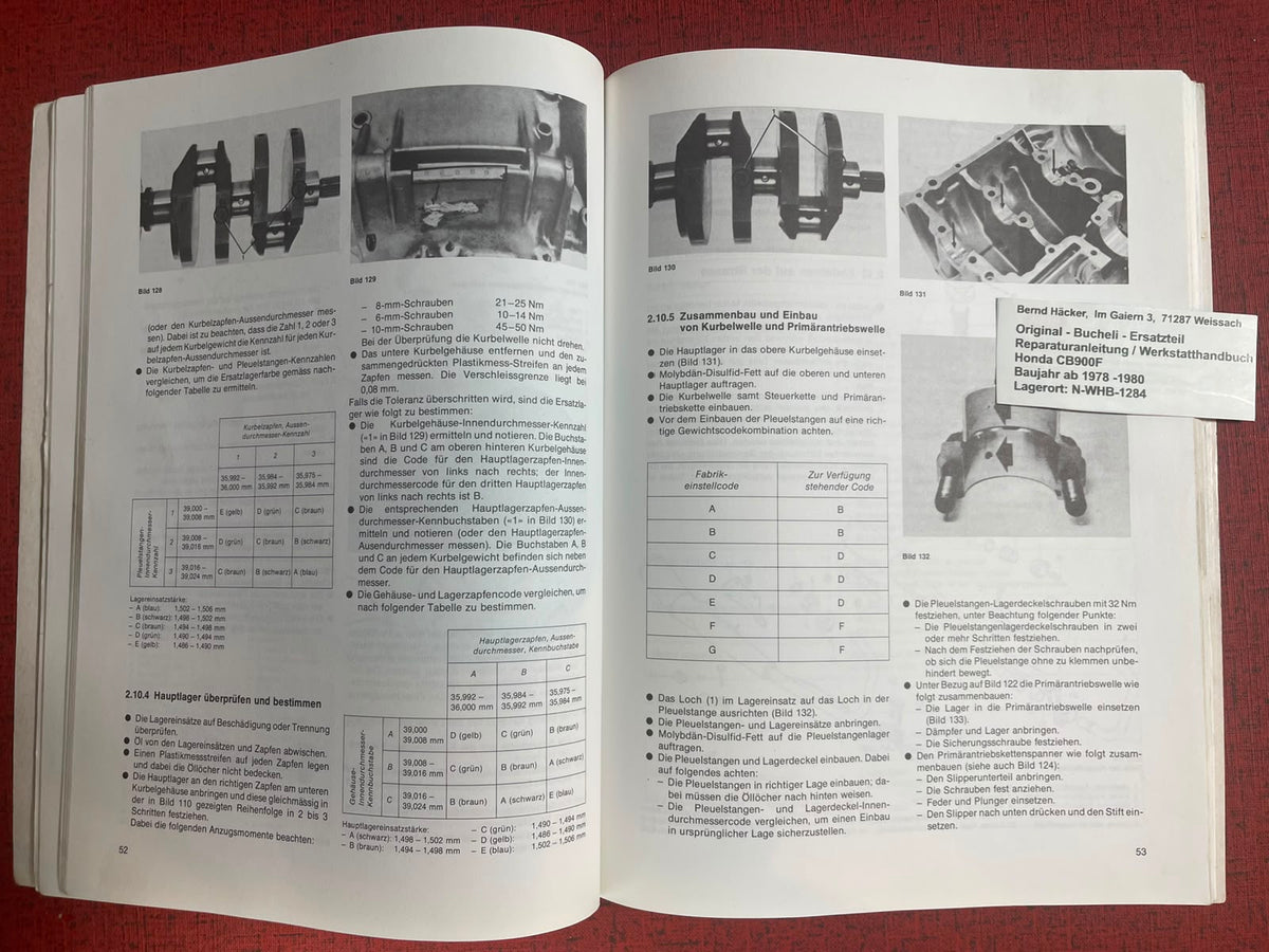 WERKSTATTHANDBUCH CB900F CB 900 F - 1978 - 1981 Reparaturanleitung