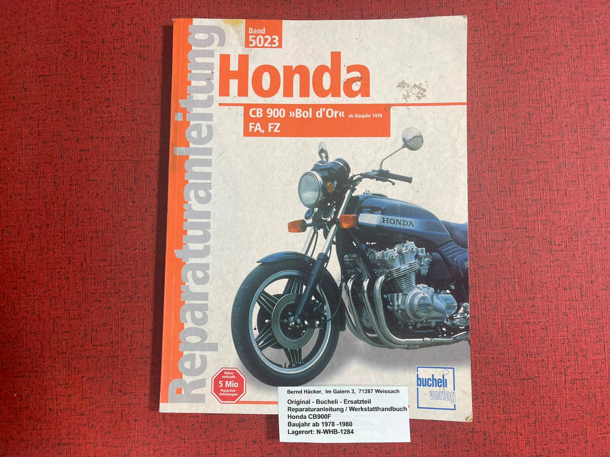 WERKSTATTHANDBUCH CB900F CB 900 F - 1978 - 1981 Reparaturanleitung