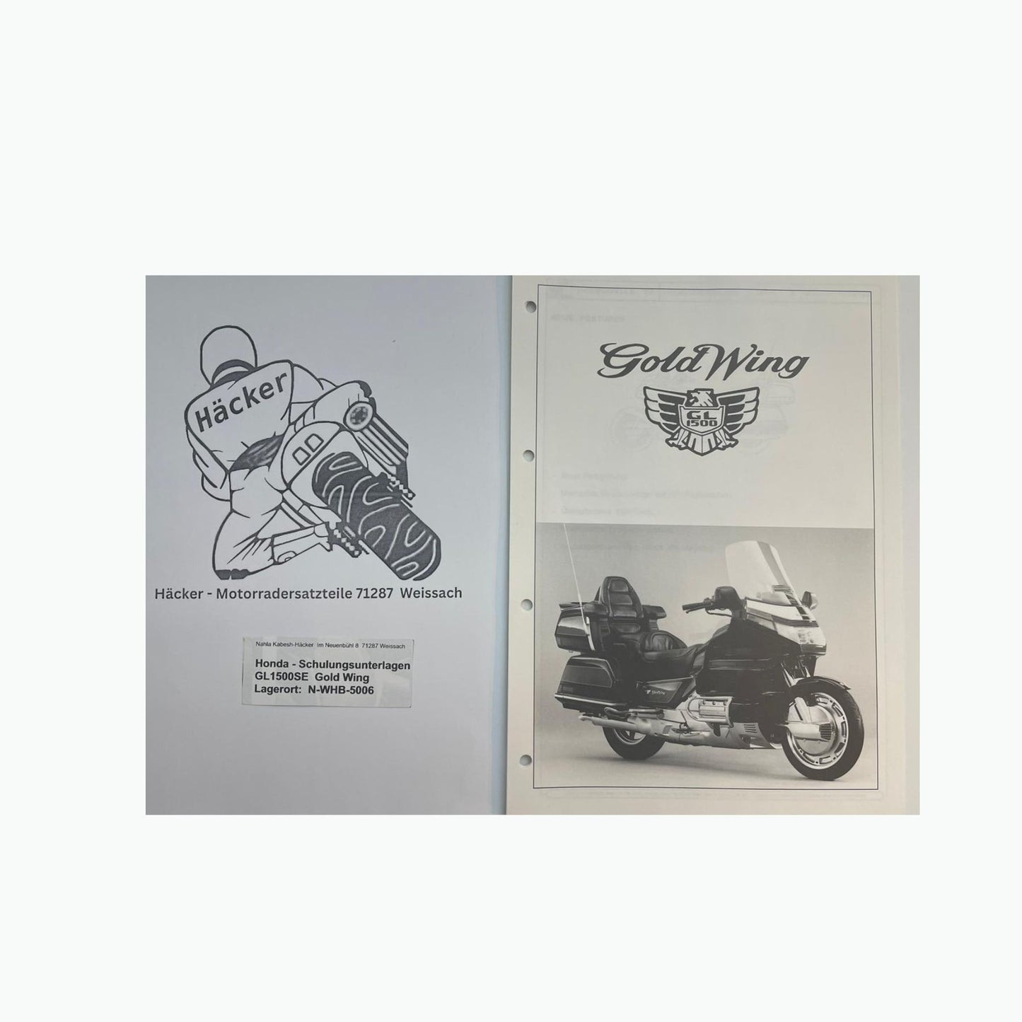 Honda Schulungs - Unterlagen GL1500SE GL 1500 SE Gold Wing ab Baujahr 1993 für Sammler