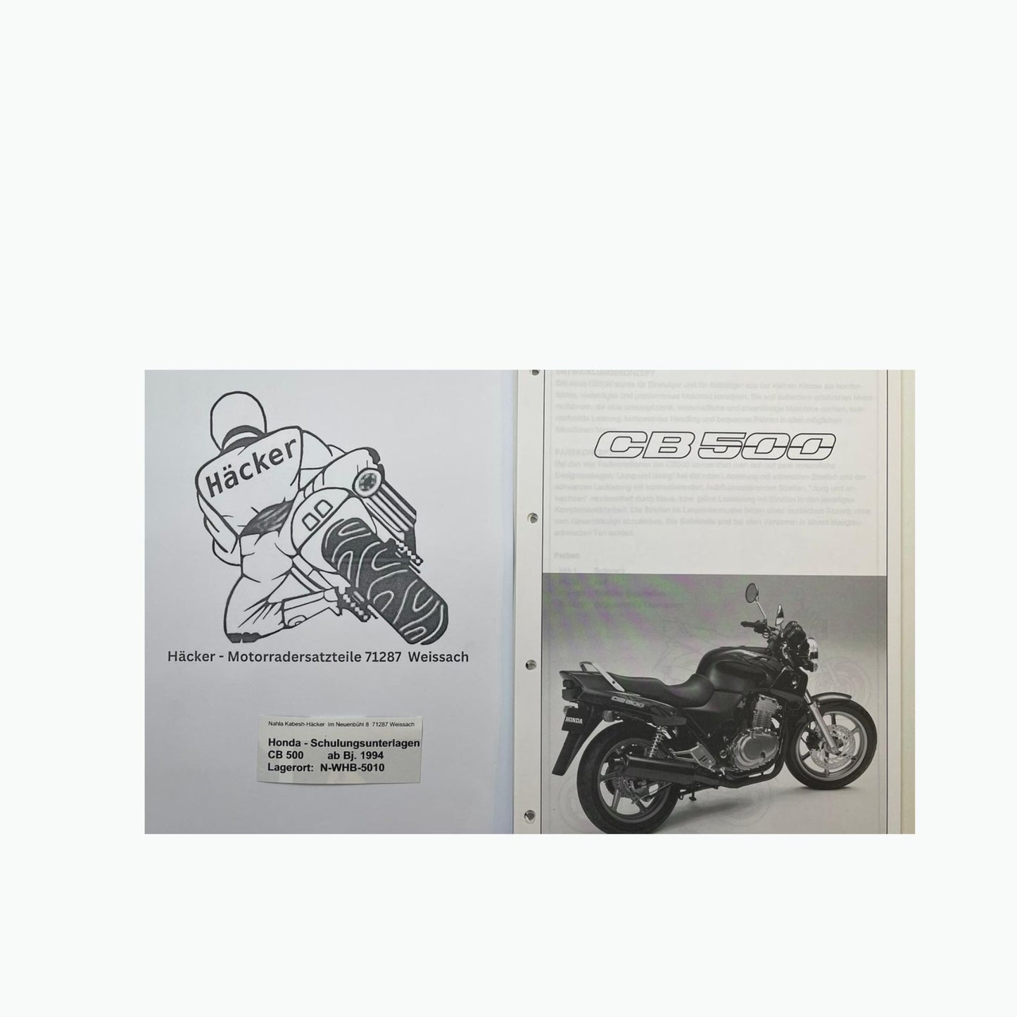 Honda Schulungs - Unterlagen CB500 CB 500 ab Baujahr 1994 für Sammler