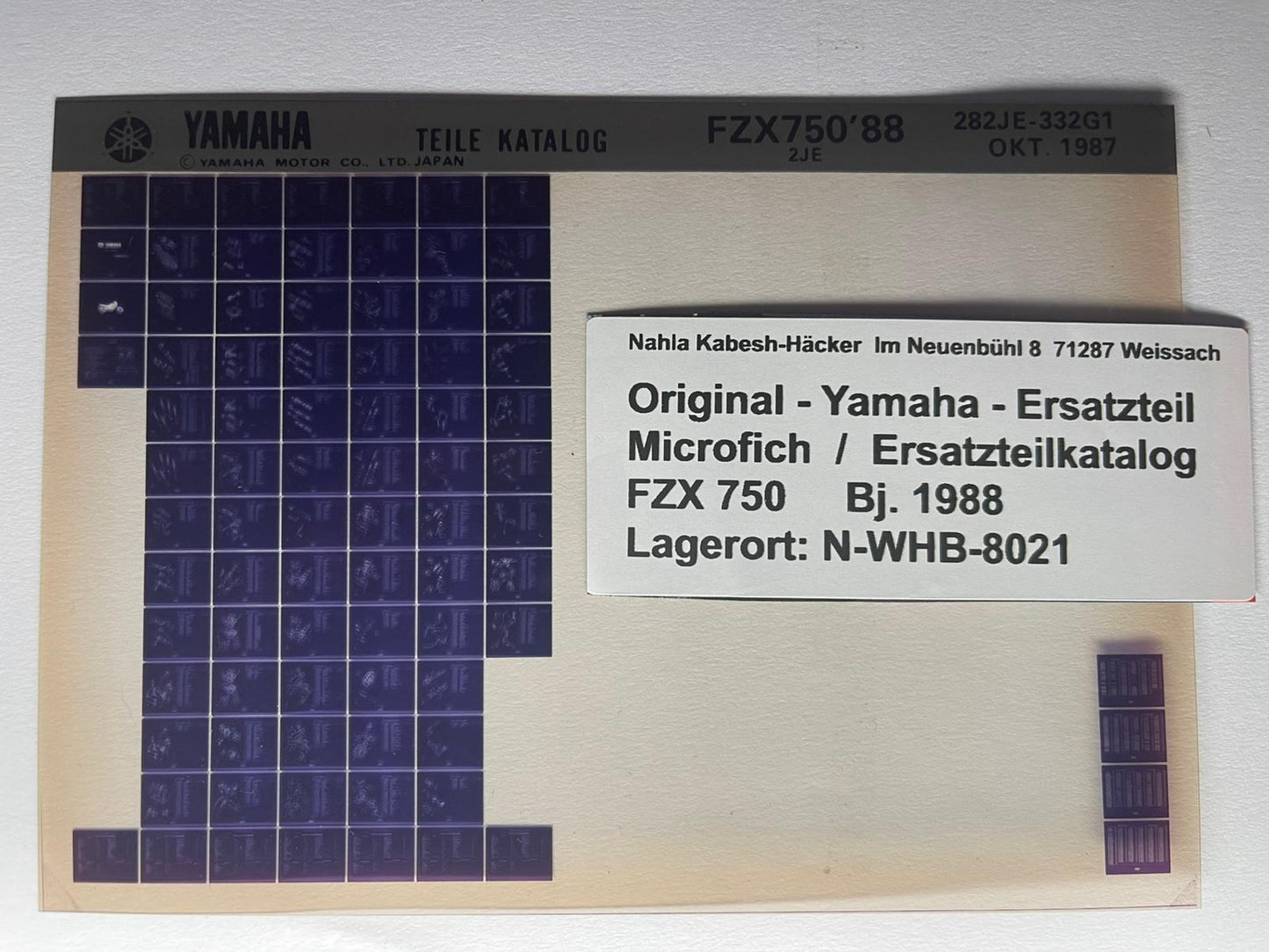 Microfich  FZX750 - FZX 750 Fazer - Bj. 1988 - Ersatzteilkatalog (Kopie)