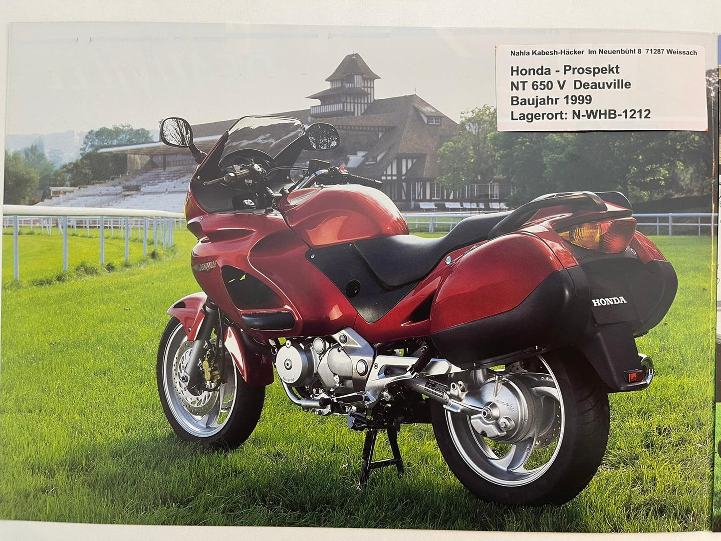 Prospekt Honda NT650V Deuville Bj. 1999 + Aufkleber