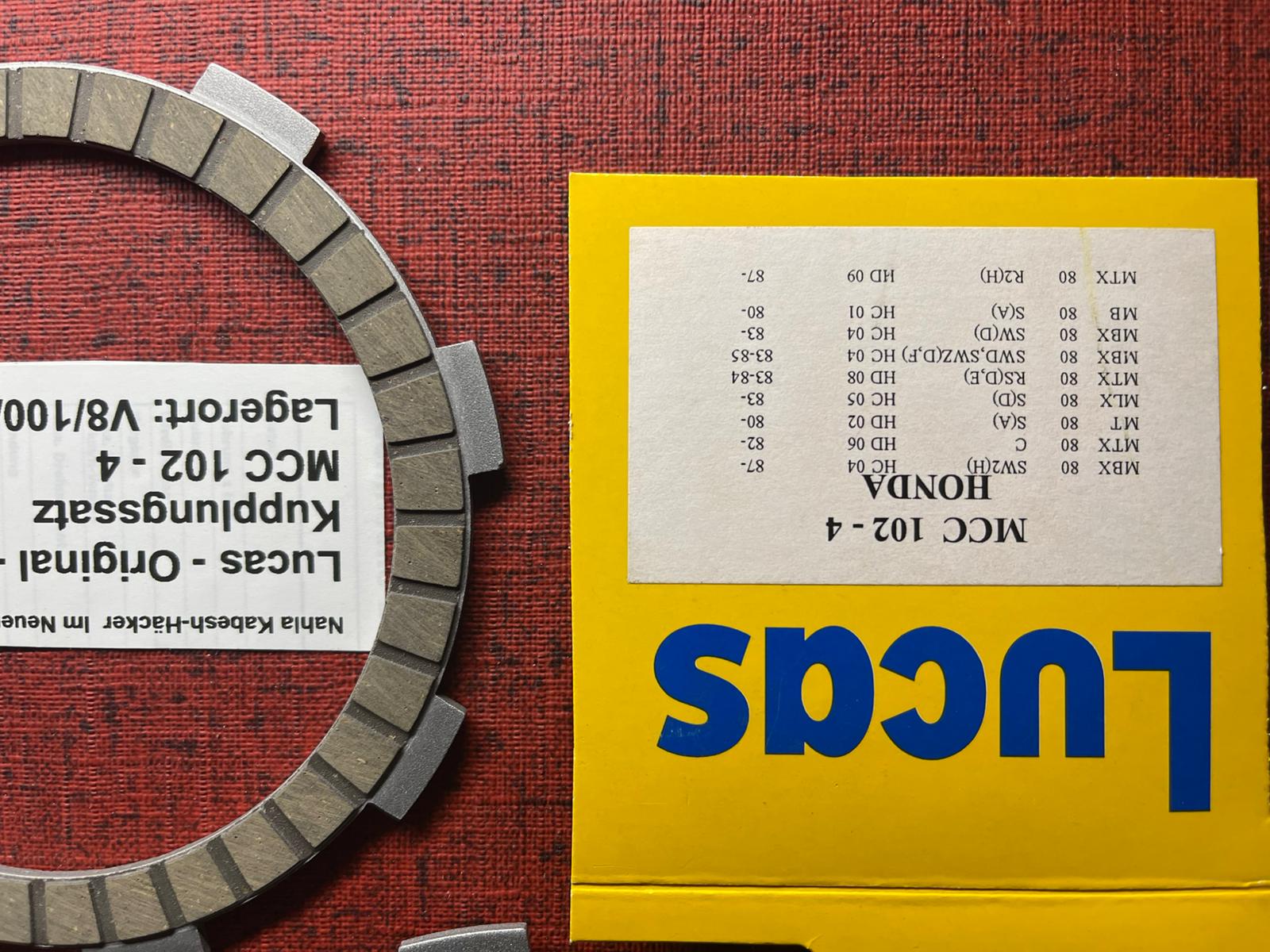 Kupplungslamellen Satz MT80 MTX80 MTX80R MTX80R2 Bj. 1980 - 1987 Honda