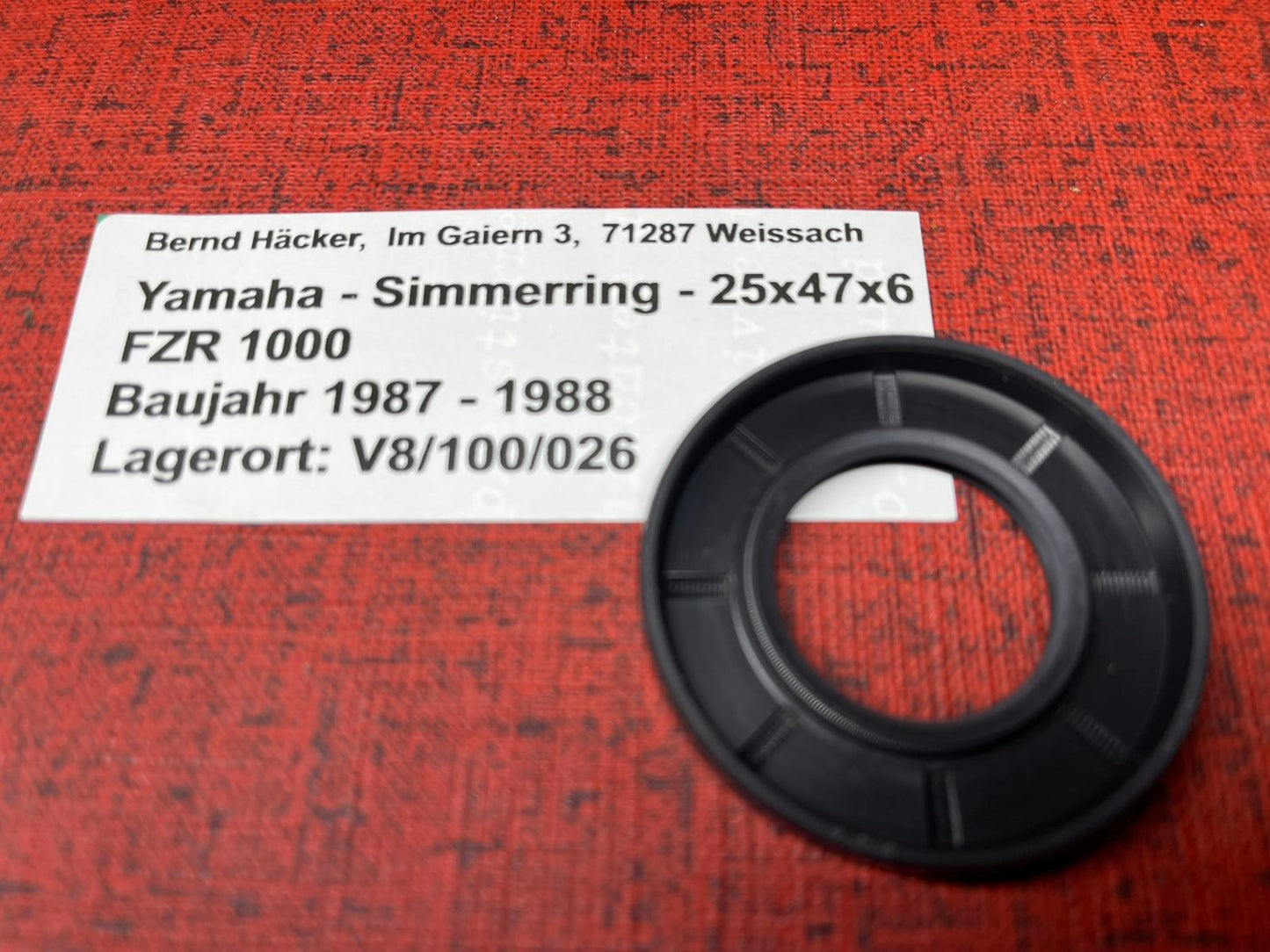Radialwellendichtring - Simmerring - Radlager rechts hinten 25x47x6 Yamaha