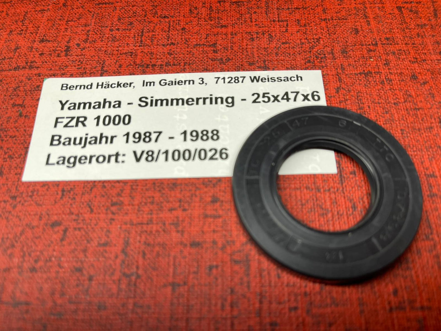 Radialwellendichtring - Simmerring - Radlager rechts hinten 25x47x6 Yamaha